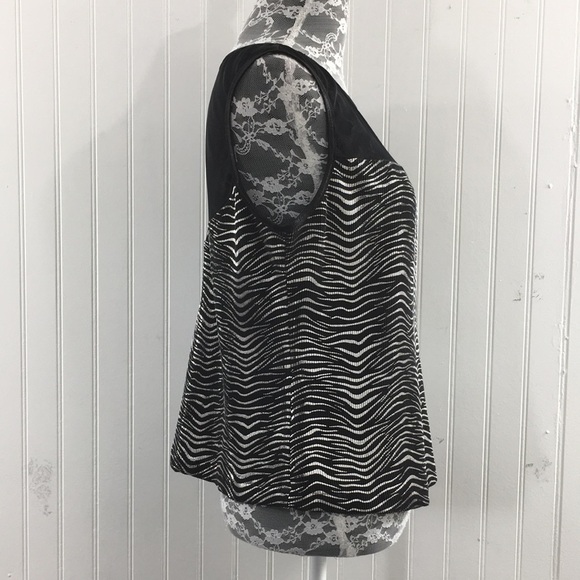 Joseph Ribkoff Trends Black White Animal Print Tank‎ Top Womens Sleeveless Zebra - Picture 2 of 7